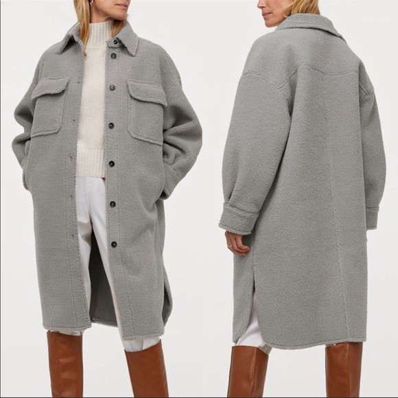 H&M Jackets & Blazers - H&M 2020 SHEARLING TEDDY BEAR 🧸 SHACKET